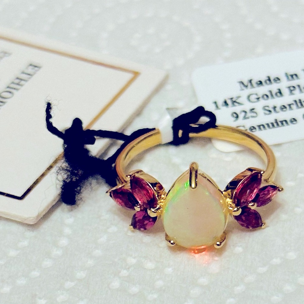 Beautiful Ethiopian opal ring size 8, new with tags!